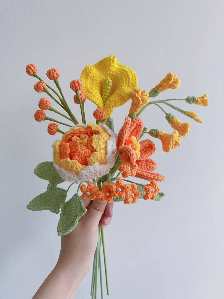 Lilyrosy Crochet bouquet bundles: Orange