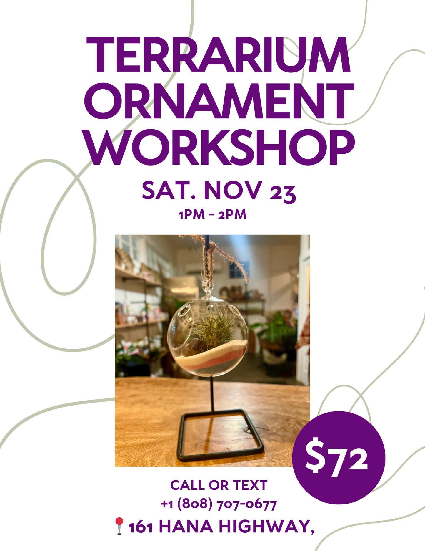 Terrarium Ornament Workshop - Nov. 23, 2024