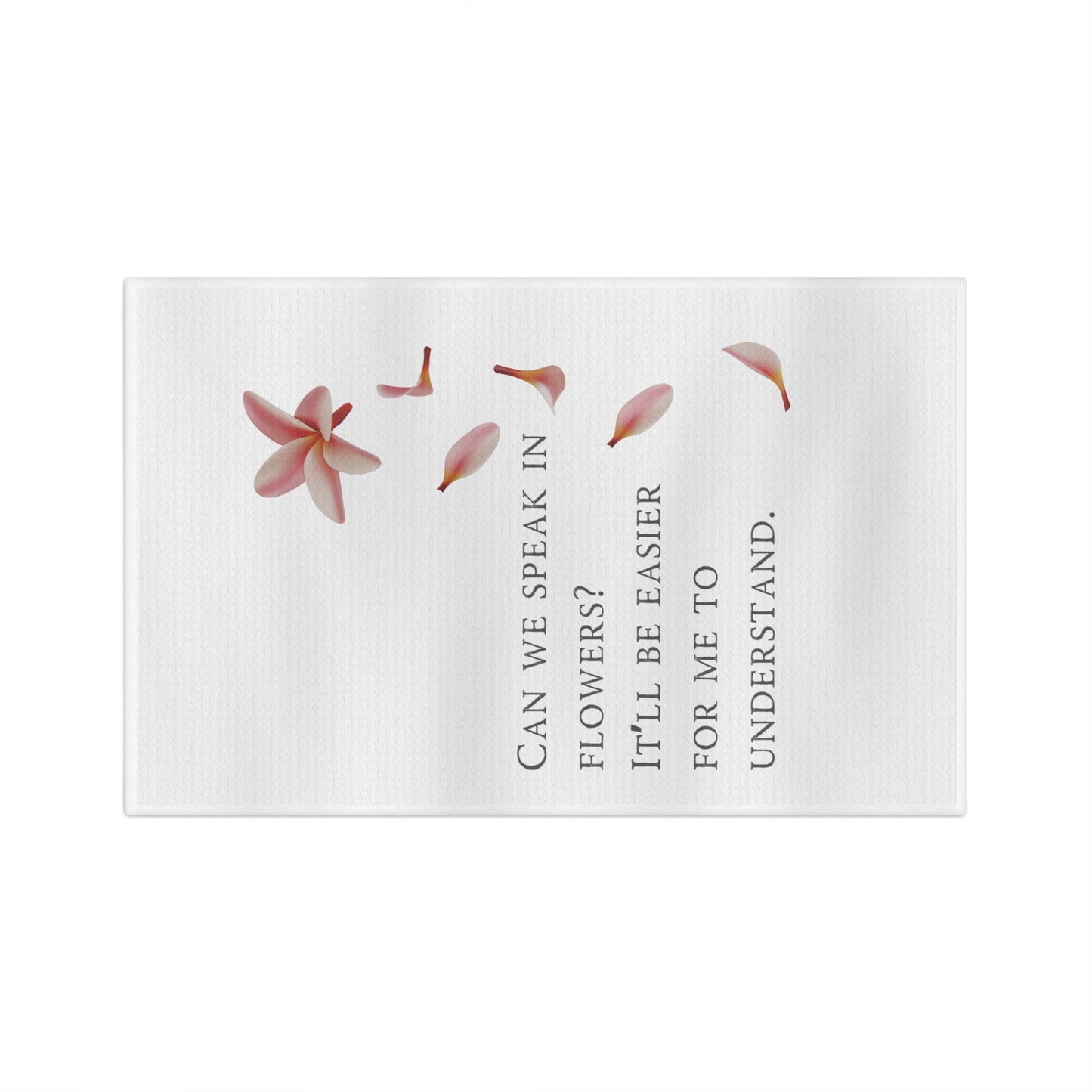 Speak in Flowers Microfiber Tea Towel