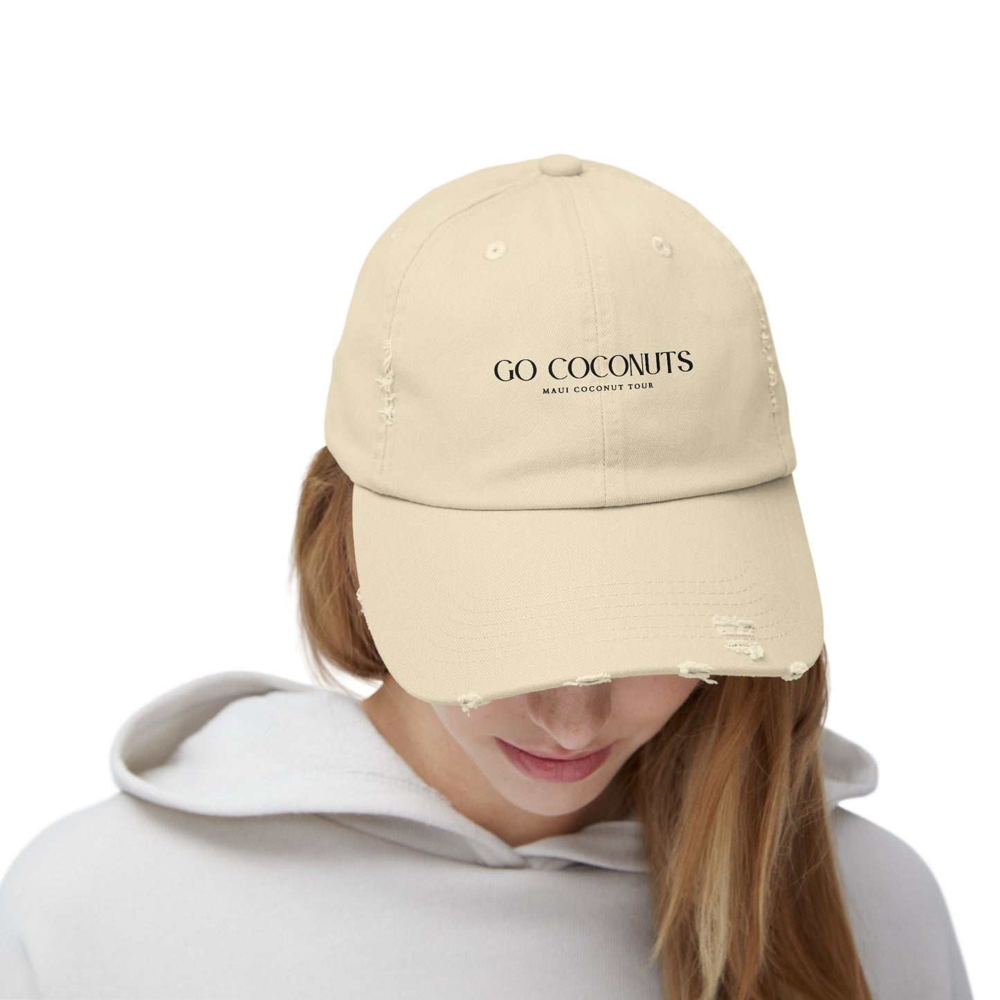 Go Coconuts Unisex Distressed Cap