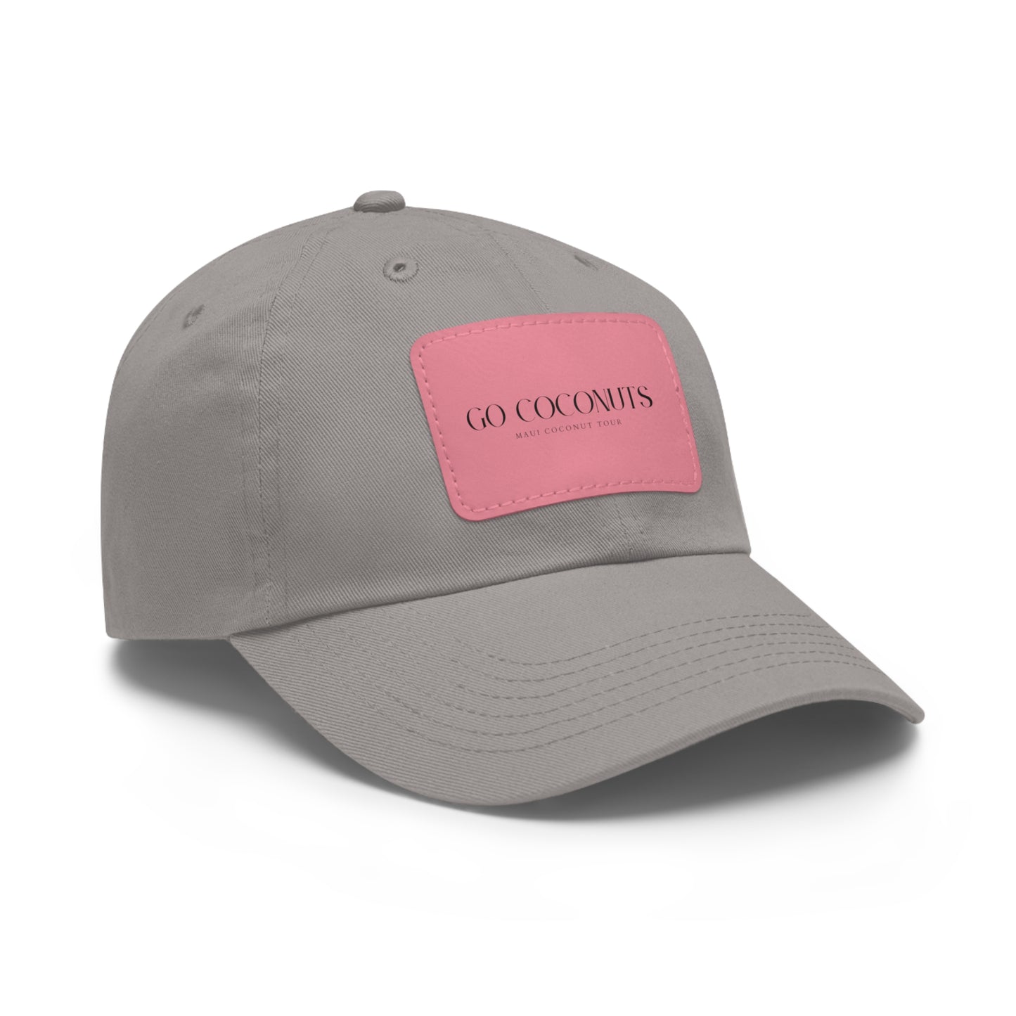 Go Coconuts Dad Hat with Leather Patch (Rectangle)