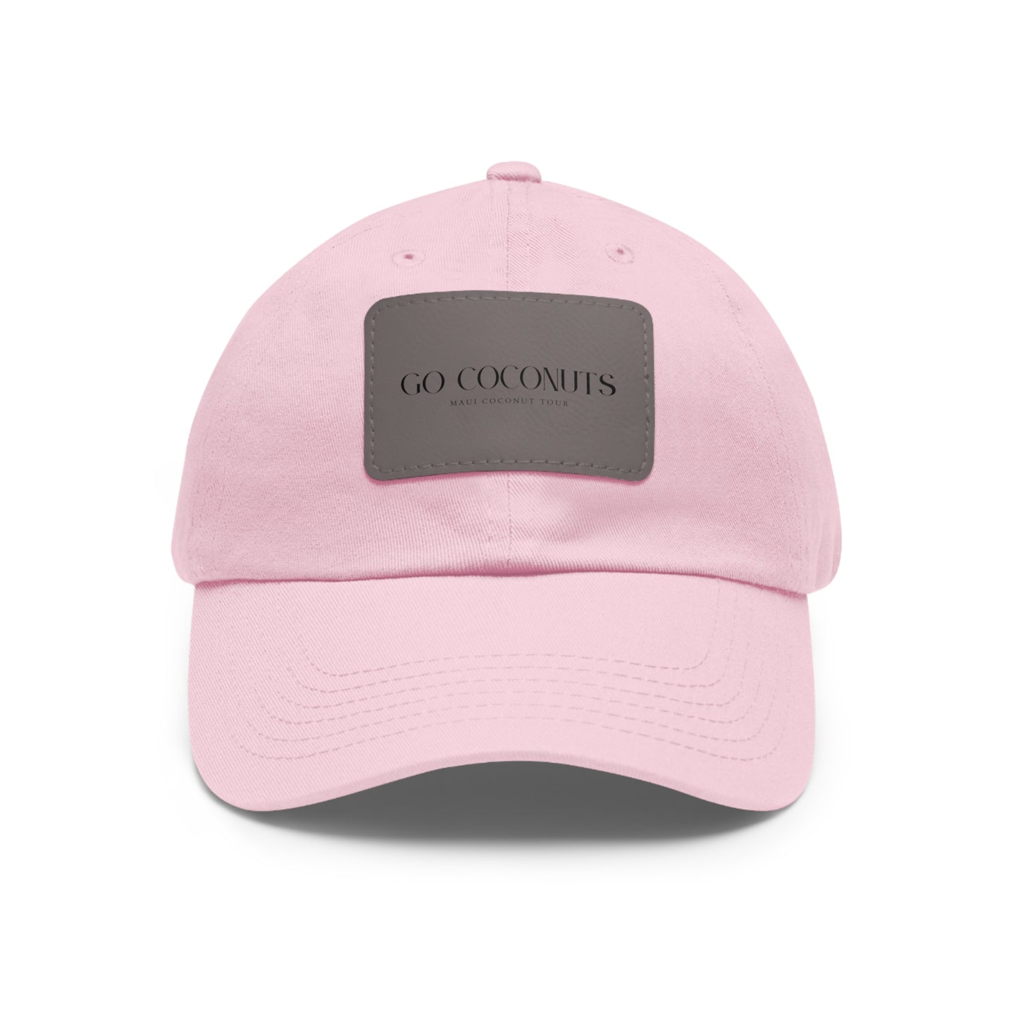 Go Coconuts Dad Hat with Leather Patch (Rectangle)