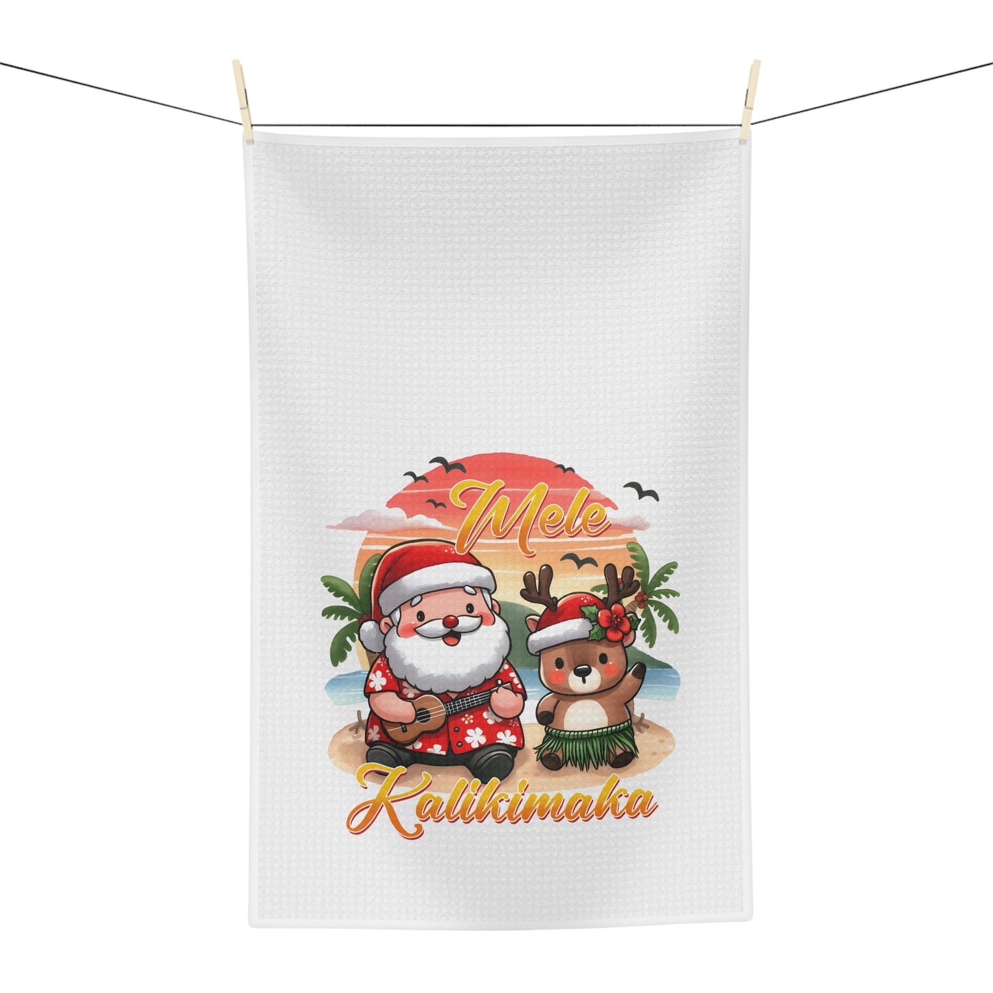 Mele Kalikimaka Microfiber Tea Towel