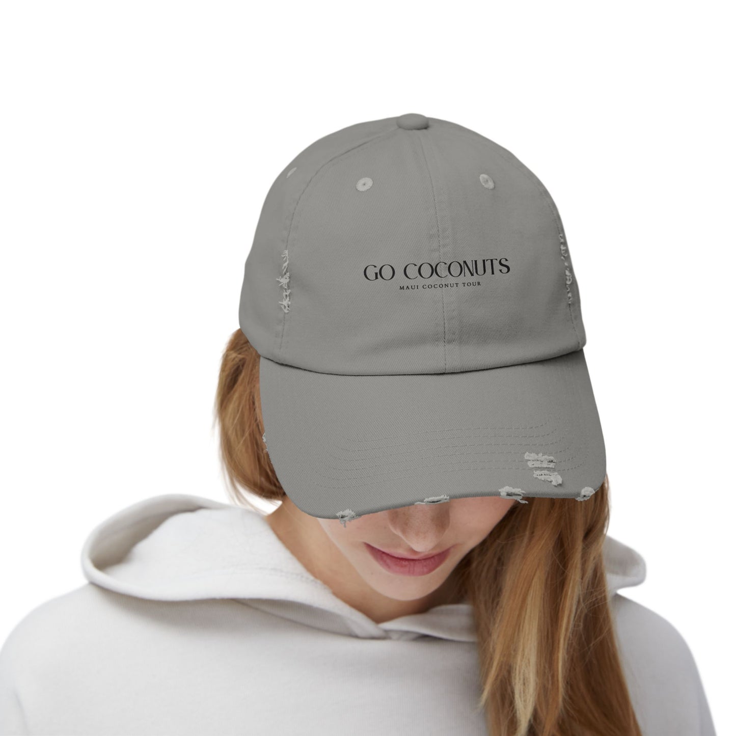 Go Coconuts Unisex Distressed Cap