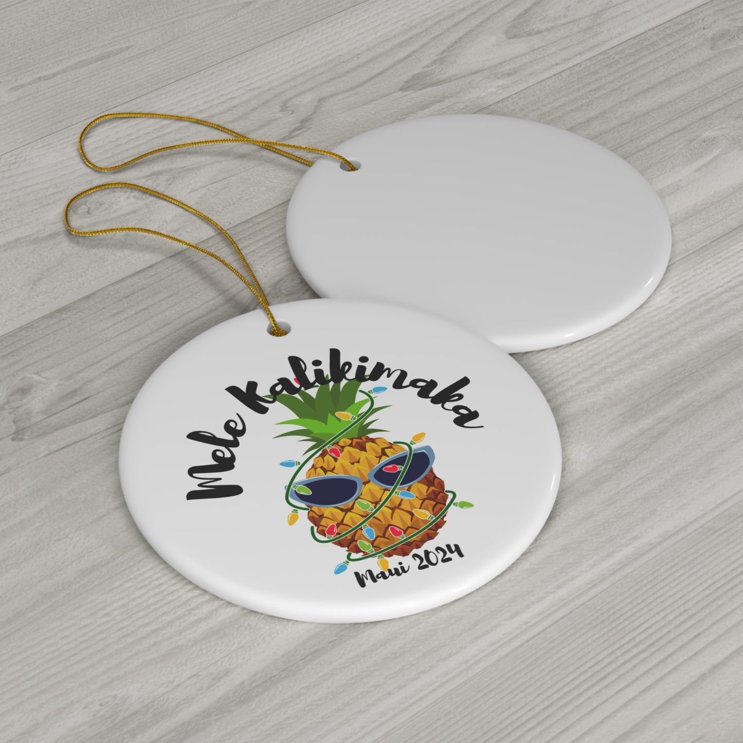 Mele Kalikimaka Pineapple Ornament