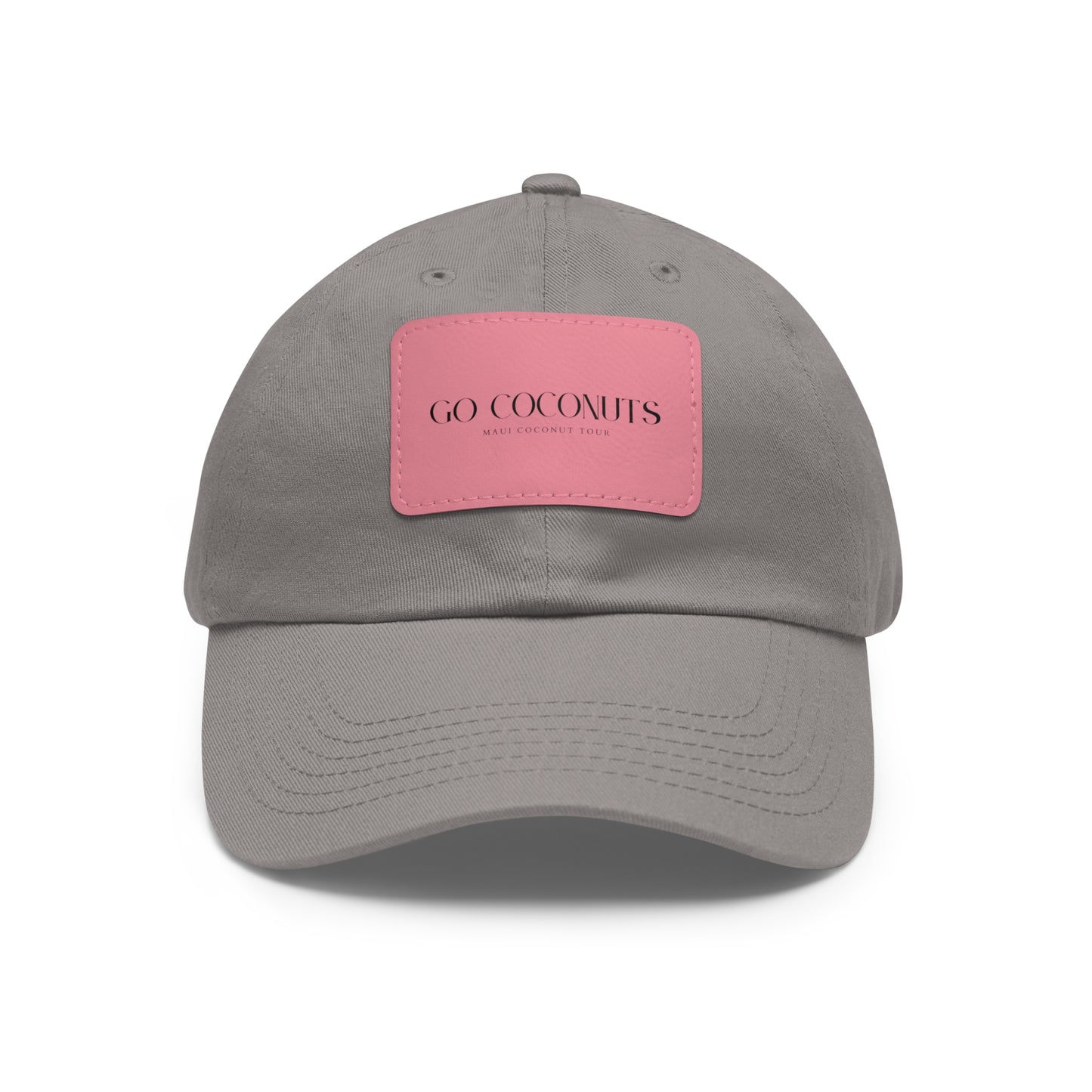 Go Coconuts Dad Hat with Leather Patch (Rectangle)