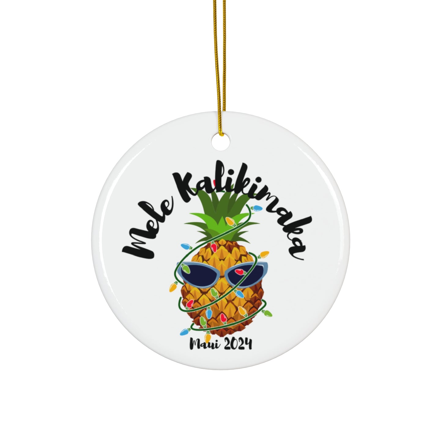 Mele Kalikimaka Pineapple Ornament