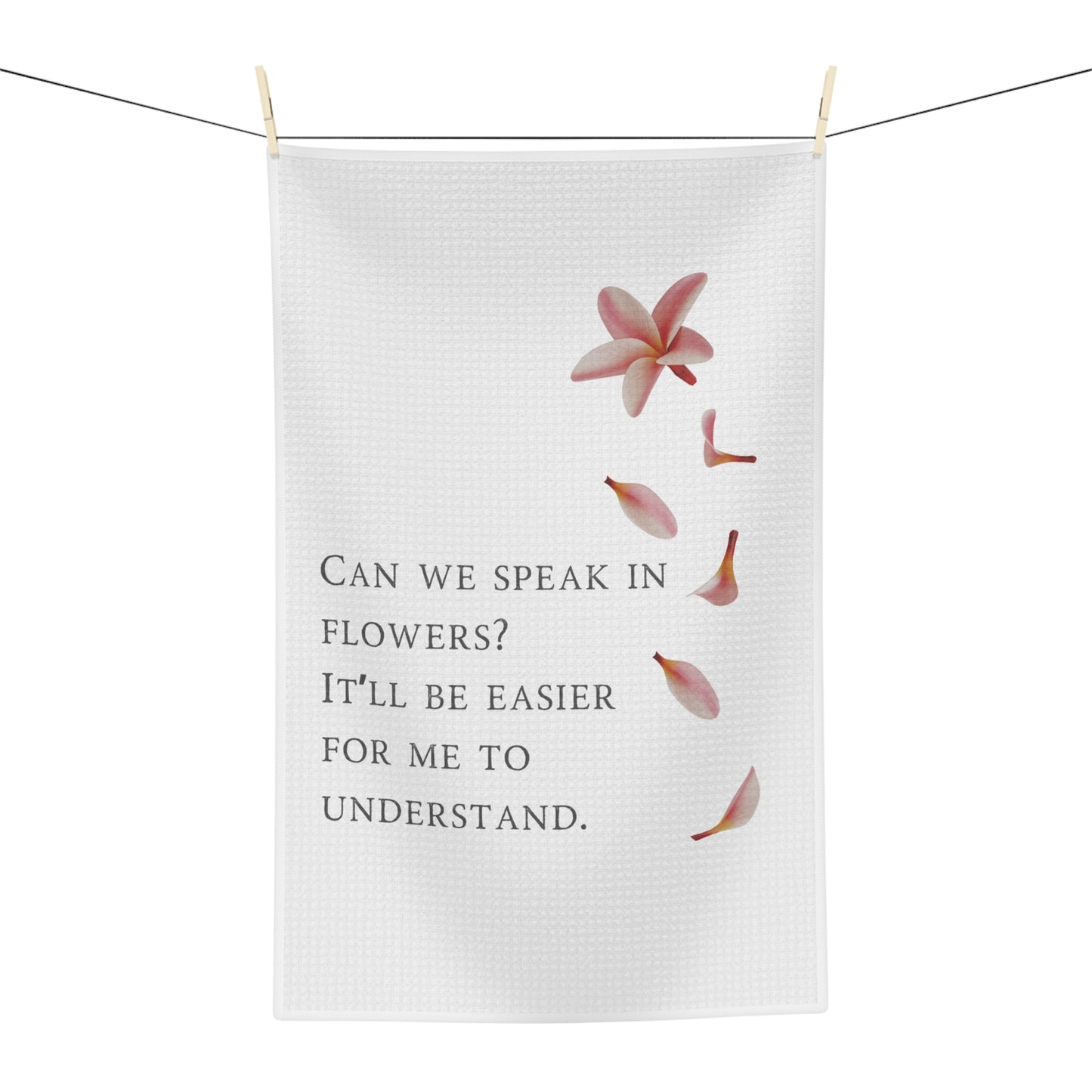 Speak in Flowers Microfiber Tea Towel