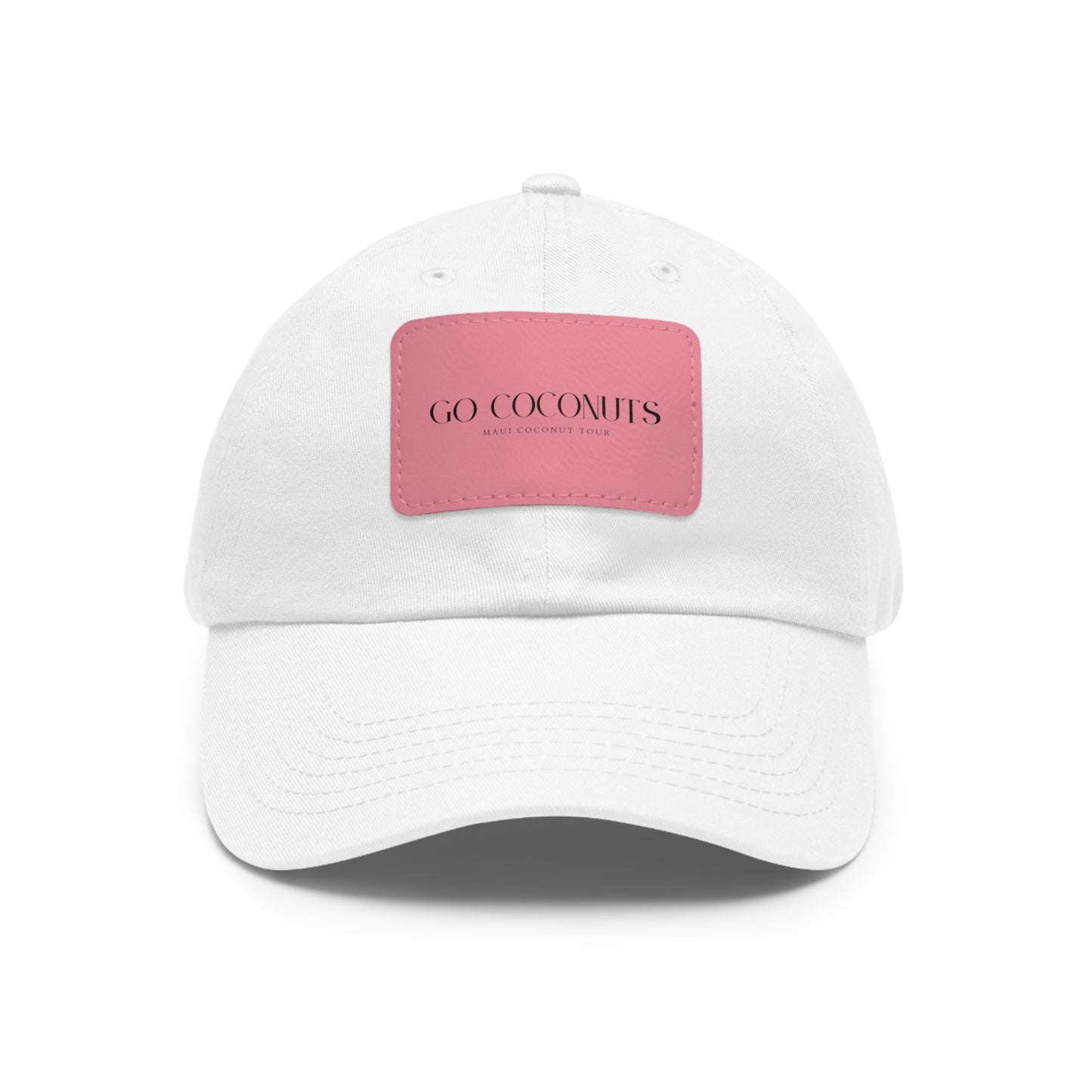 Go Coconuts Dad Hat with Leather Patch (Rectangle)