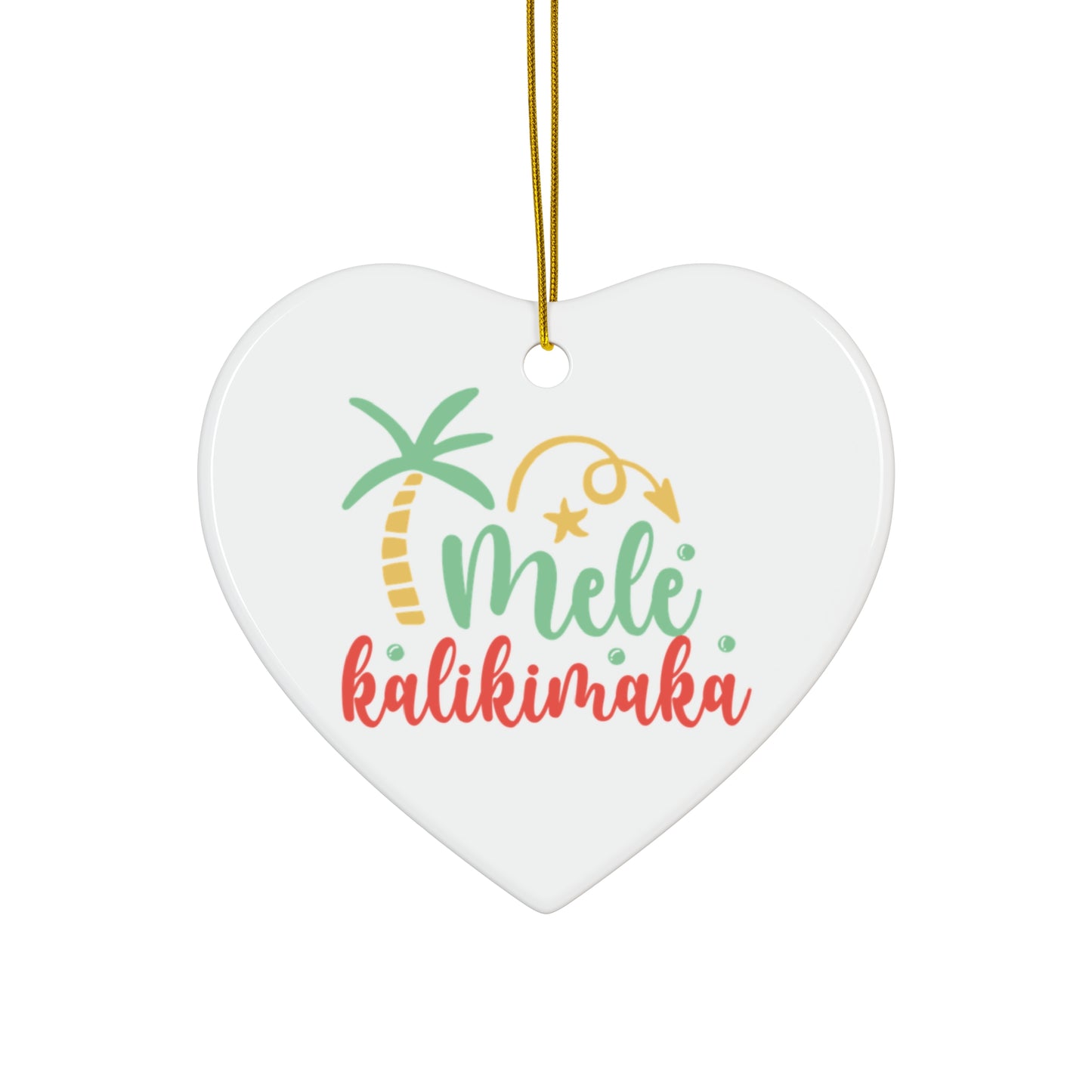 Mele Kalikimaka Ceramic Ornament, 4 Shapes