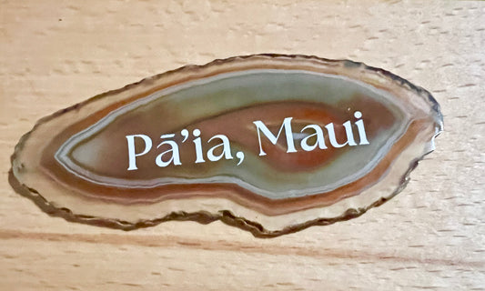Engraved Agate Slice
